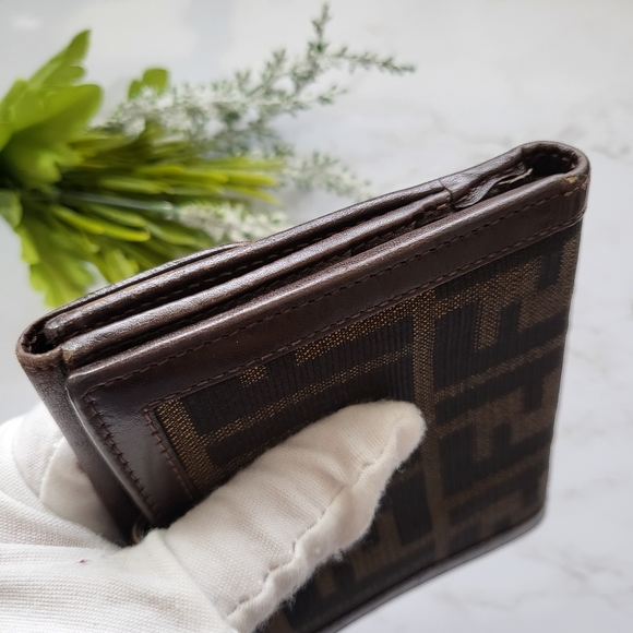 Fendi Zucca Bifold Snap Compact Wallet - Picture 15 of 15